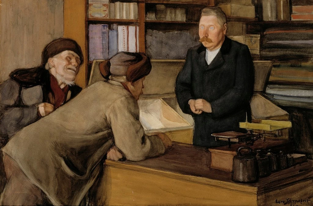 Eero Järnefelt - Il negozio del villaggio, Finnish National Gallery, Helsinki